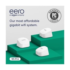 Amazon eero 6 mesh wifi system - Supports internet plans up to a Gigabit, Co...