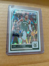 2023-25 NBA Hoops Premium Stock Chris Livingston White Seismic /75 #99 Bucks RC