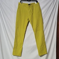 34 x 32 - SCOTCH & SODA Stuart Slim Designer Pants - Bright Green, Stretch