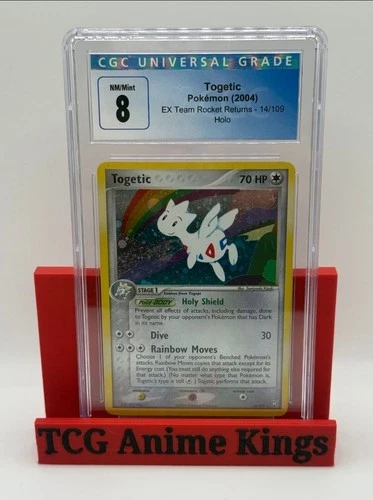 Pokemon CGC 8 Togetic 14/109 EX Team Rocket Returns Holofoil Rare 2003 Holo