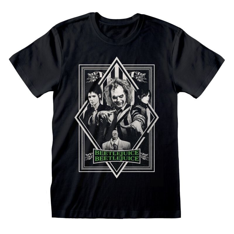 Beetlejuice T-Shirt Herren 2 - Beetlejuice Poster Plain schwarz 3990₽