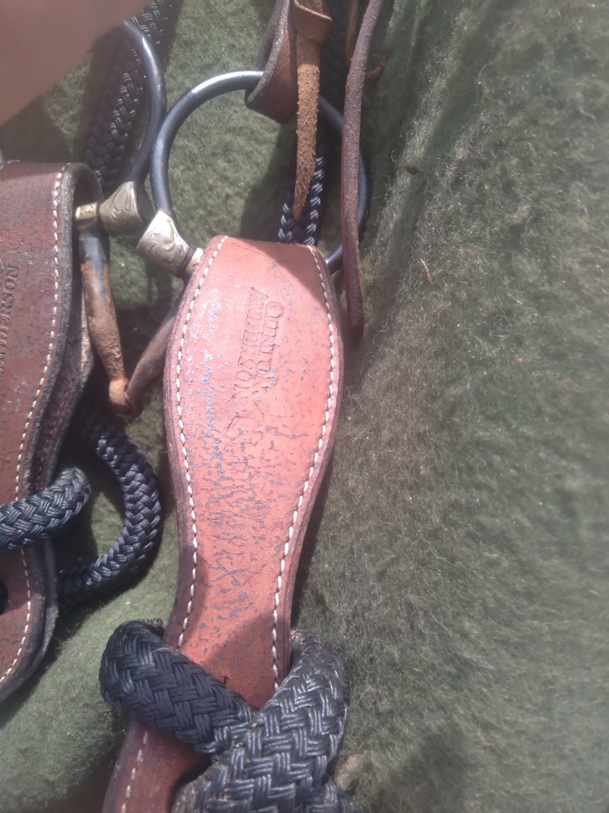 Genuine Clinton Anderson D ring  snaffle bridle with Makati Reins