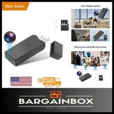 64GB USB Flash Drive Camera,1080P Video Resolution Security, Rechargeable Por...