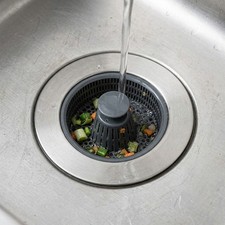 Push-Type Kitchen Drain Stopper,Anti-Blocking Sink Seal Cover with Filter Basket