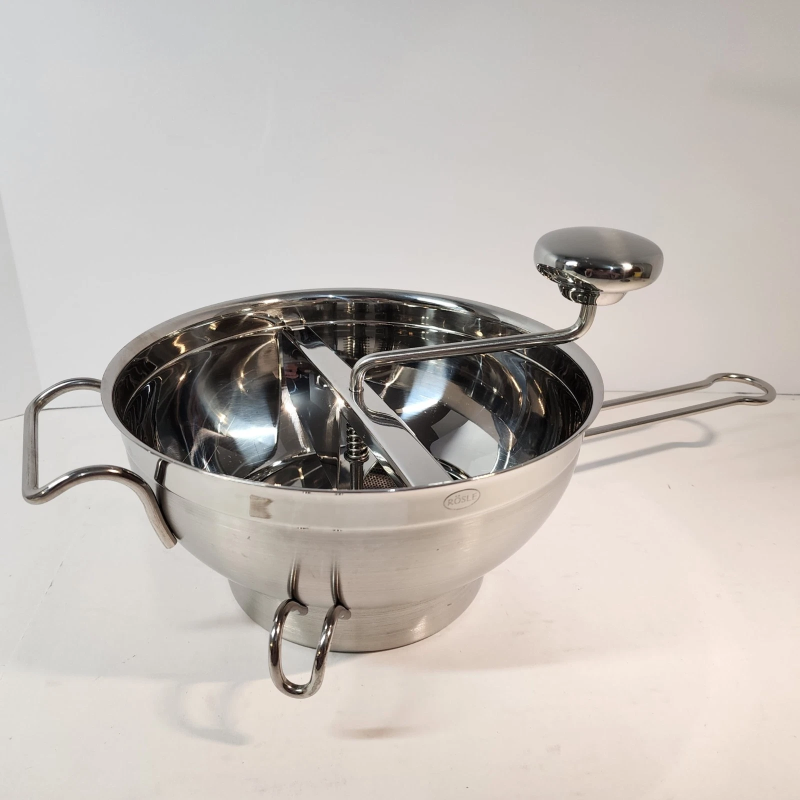 Rösle Stainless Steel Food Mill Rotary Strainer w/ 2 Discs Germany
