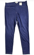 BNWT M&S Ladies High Rise Dark Indigo Cosy Jeggings with Stretch-Size 18 Regular