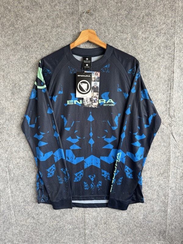Endura MT500 Kali L/S LTD MTB Jersey Men's Medium Blue Black BNWT Trail Riding
