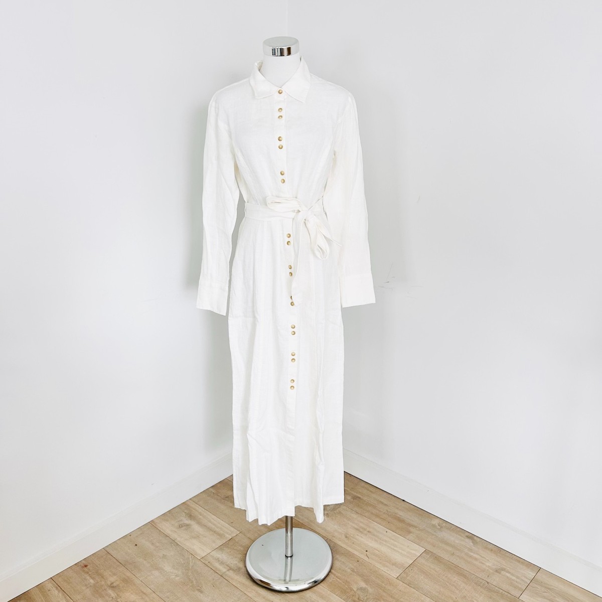 knee length dresses for ladies Linen Suiting Bailey Dress