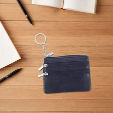 Coin Purse With Key Chain: Cute Cosmetic Bag - Makeup Bag Key Pocket