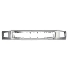 For 15-17 Ford F150 Chrome Stamped-Steel Front Bumper Face Bar w/ Fog Light