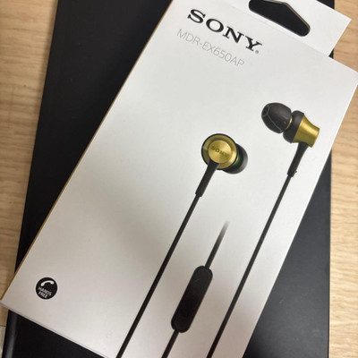 Sony MDR-EX650AP Closed Dynamic In-Ear Headphones Mic Brass Earbud