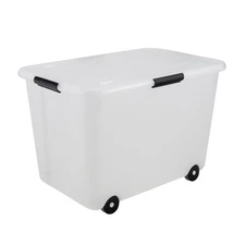 Advantus Rolling Storage Box Letter/Legal 15-Gallon Size Clear