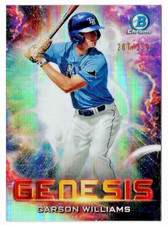 CARSON WILLIAMS 2021 Bowman Draft GENESIS Insert #GNS-14 REFRACTOR /250 RC!