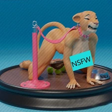 1/24 Resin Figure Sexy Dog Head Girl Nsfw Unpainted Unassembled Model Kit Toy GK