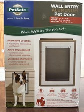 Petsafe PPA11-10916 Medium Aluminum Wall Entry Dog Pet Door 1-40lbs New