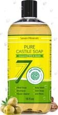 Pure Castile Soap - No Palm Oil, GMO-Free 16 Fl Oz Pack of 1 , An Unscented
