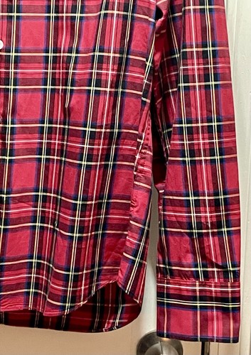 J Crew Shirt Mens Size Large Red Plaid Slim Flex Washed Long Sleeve Button Up - Picture 2 of 13