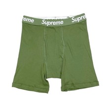 Supreme Hanes Boxer Briefs Olive One Pair Size Large Brand New