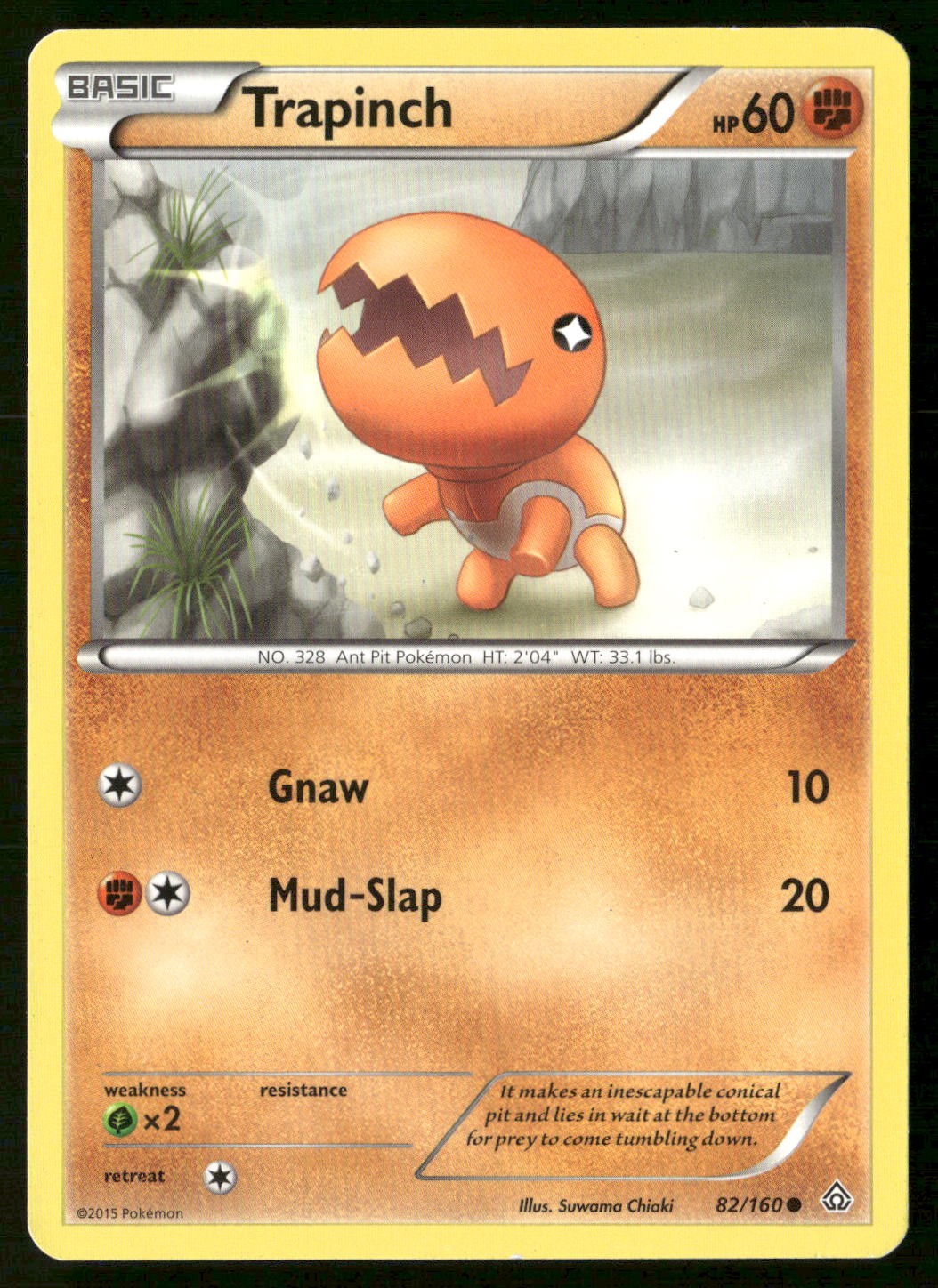 Trapinch 82/160 Common Primal Clash Pokemon Heavily Played
