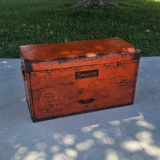 Snap-on Vintage Orange Metal Tool Chest with Drawers Storage Organizer Cabinet