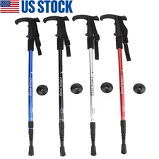 2x Trekking Poles Nordic Walking Hiking Sticks Adjustable Anti-shock Alpenstock