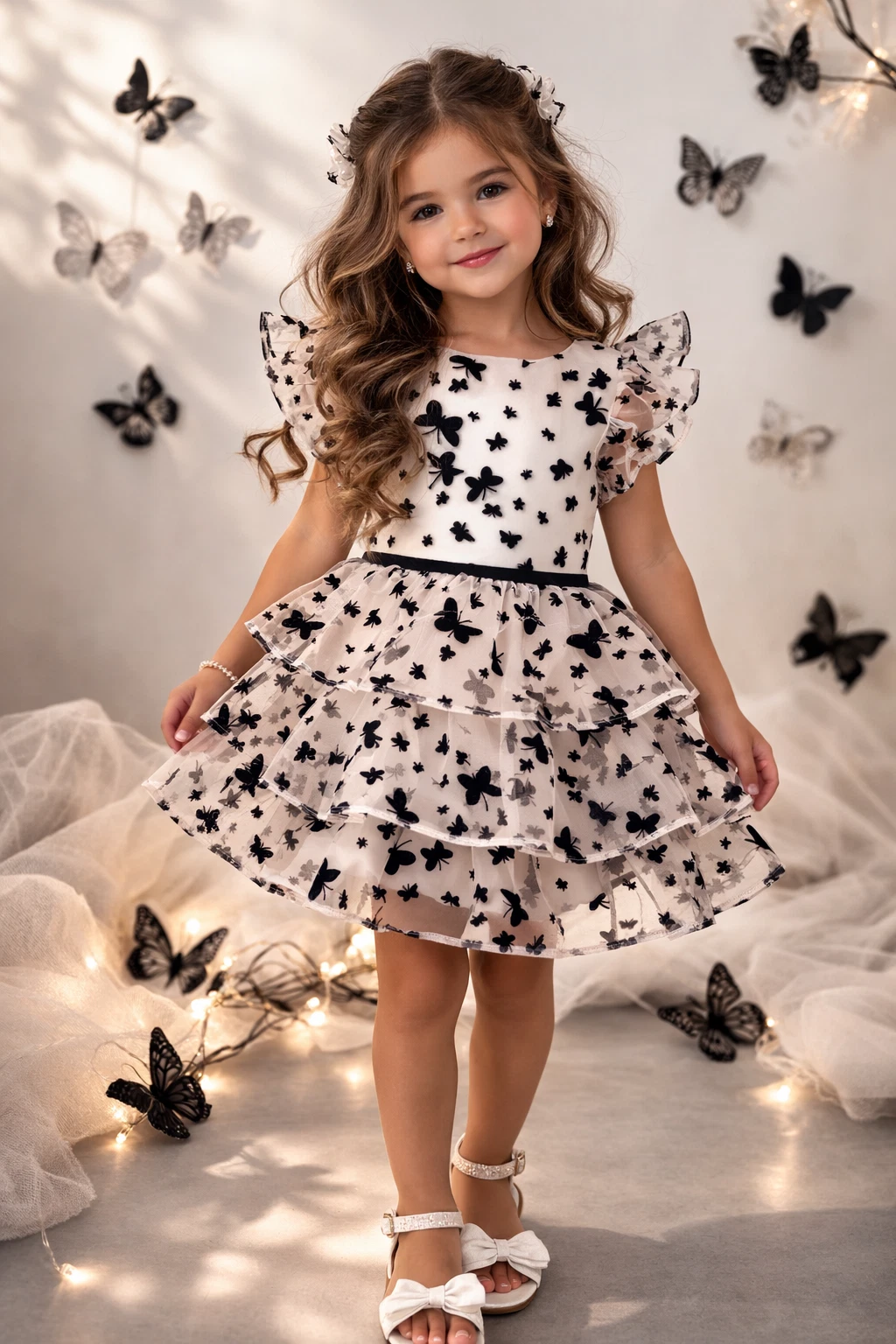 Pastourelle Pippa & Julie Dress Kids Girls Size 5 Pink Butterfly Tiered Ruffle
Opens in a new window