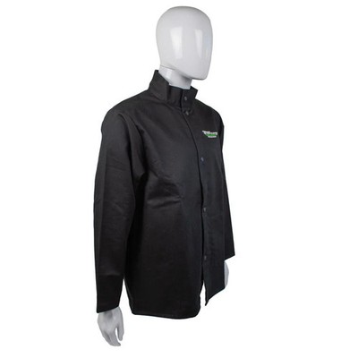 Forney Industries Flame Retardant Light-Duty Welding Jacket, Black, Medium
