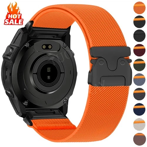 Quick Fit Sport Nylon Loop Band for Garmin Watch Fenix 8 E 6 6X 7X 7 Pro 5 5X 5S