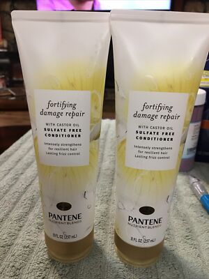 Pantene (2) Pro-V Fortifying Damage Repair With Castor Oil Conditioner 8 oz Ea
