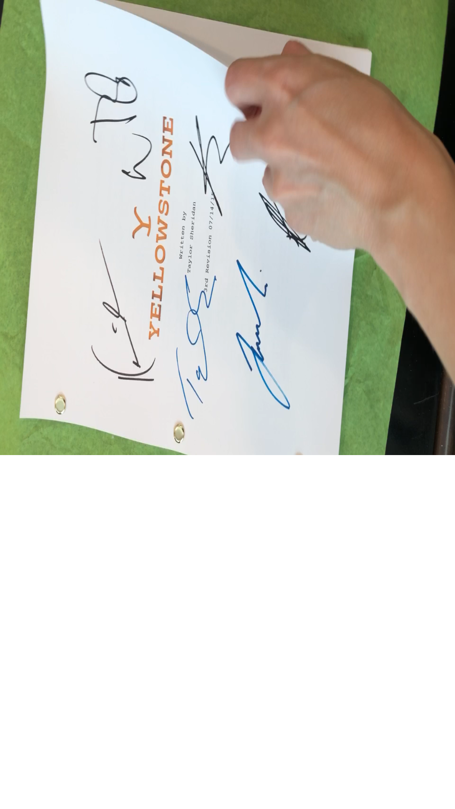 Yellowstone TV Show Script Memorabilia with autographs Gift for Men or Women eBay