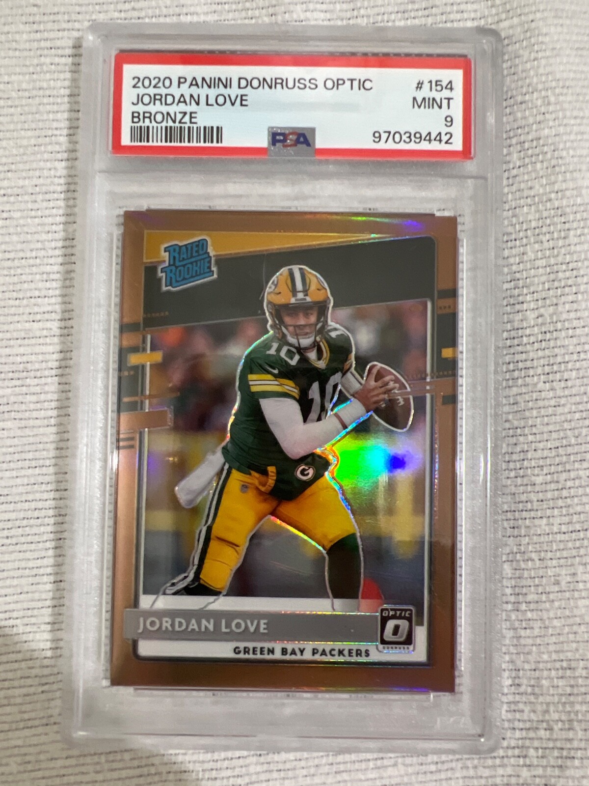 2020 Panini donruss optic Jordan Love Mint 9 PSA