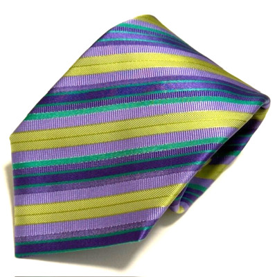 Hugo Boss Tie Multicolor Stripes Preppy Style Sharp Dapper Modern Elegance ITALY