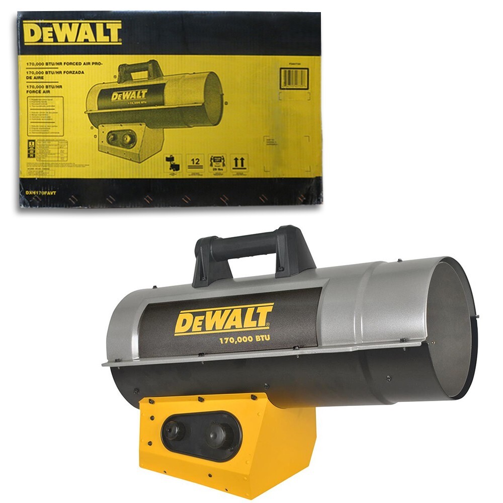 DeWalt 170,000 BTU/HR Forced Air Propane Heater w/ Quiet Technology  DXH170FAVT 856795407308 | eBay