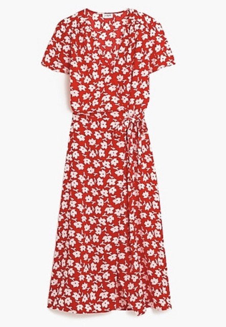 cerise pink wrap dress