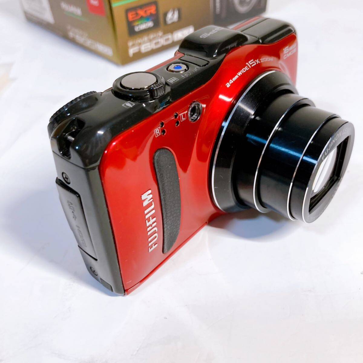 FUJIFILM FINEPIX F600EXR,RED,15x,3x,16MP Excellent from JAPAN