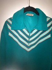 Vintage 70s Velour Robe 1/2 Zip Full Length Mrs. Roper Lounger S. 36