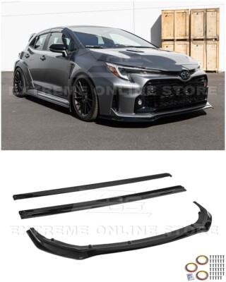 For 23-24 GR Corolla | GR Package Glossy Black Front Splitter Lip