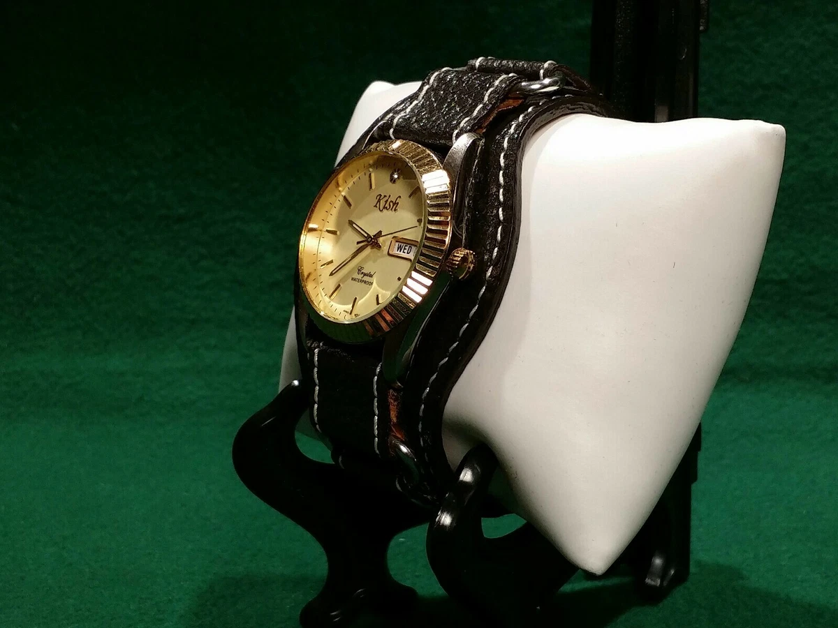 Kish Water Resistant with Date and Day Calendar Man s Quartz wrist watch