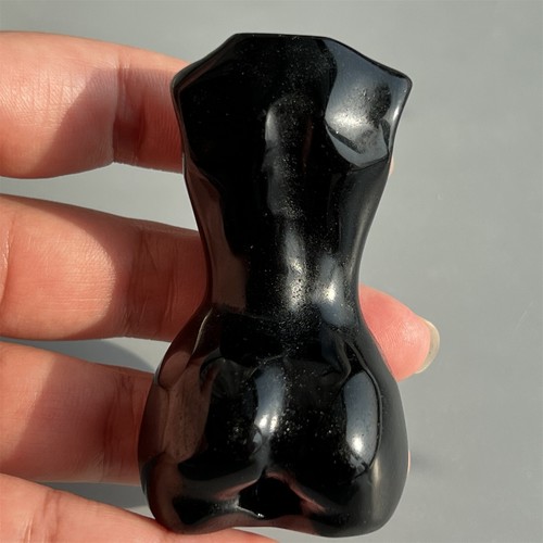 2.7" Natural obsidian hand carved Women Naked skull quartz crystal skull 1pc - Picture 11 of 13