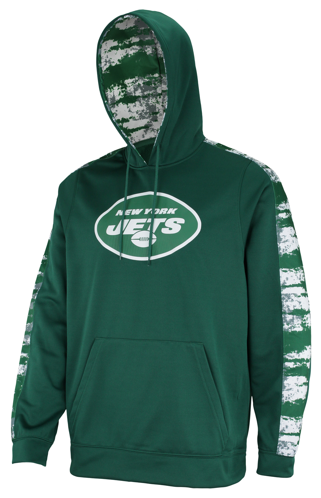 Мужская толстовка Zubaz NFL New York Jets Performance с капюшоном и оксидными рукавами
