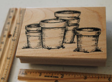 FLOWER POTS MW RUBBER STAMP-GREAT IMPRESSIONS