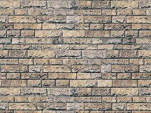 7 SHEETS BRICK stone wall 21x29cm N paper scale embossed BUMPY LANDSCAPE 7 SHEETS BRICK stone wall 21x29cm N paper scale embossed BUMPY LANDSCAPE