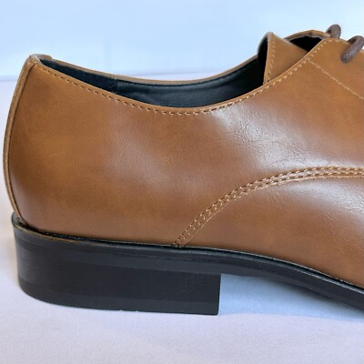 NIB ALFANI Mens Dress Shoes Ralphie Brown Moc Toe Lace Up Square Toe Oxfords 13 ALFANI Mens Dress Shoes Ralphie Brown Moc Toe Lace Up  main image 4