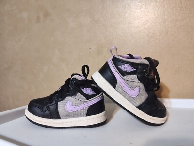 Jordan Mid Unisex Baby Shoes Size 5c Boy Girl Purple