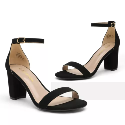 Damenschuhe Hochzeitssandalen offene Zehenpartie klobiger niedriger Absatz Party-Sandalen Größe 5-11 - Bild 32 von 63