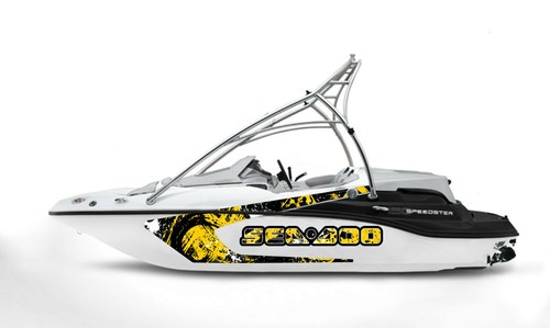 GRAPHIC Replacement KIT DECAL BOAT SPORTSTER SEA DOO SPEEDSTER 150 grunge - Picture 2 of 2