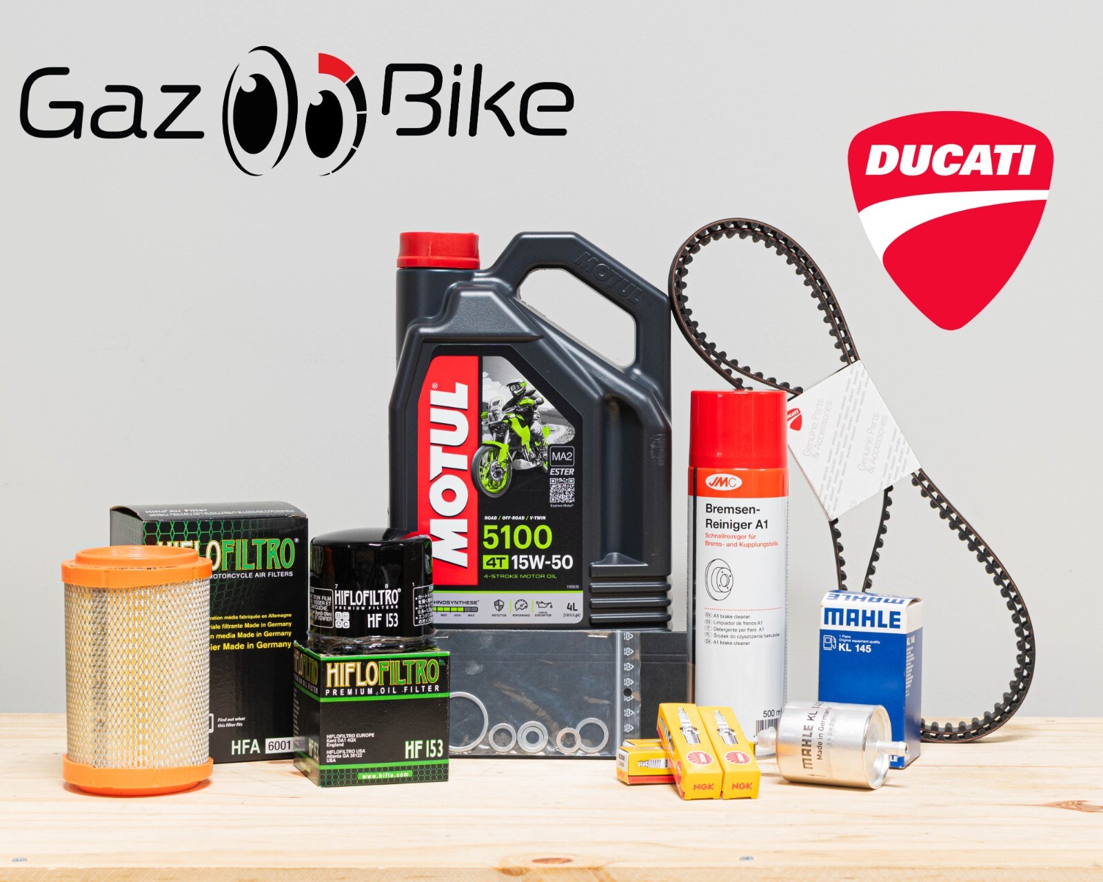 Kit vidange Ducati GT 1000 huile Motul 15W50 anti-usure pour moteur préservé