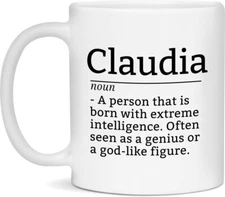 Claudia Definition Mug, Claudia Coffee Mug, Gift For Claudia, 11oz Cup