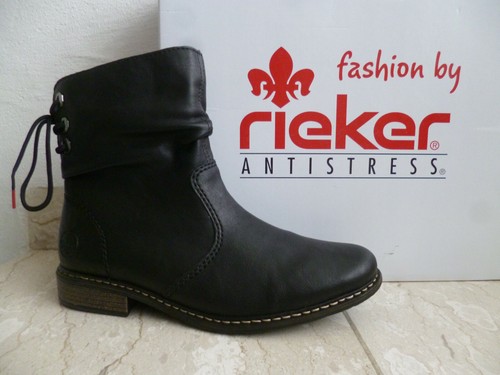 Rieker Botas Mujer Botines Botas con Forro Negro Z49L1 - Imagen 3 de 9