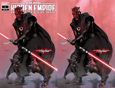 STAR WARS: HIDDEN EMPIRE #1 Mike Mayhew Studio Variant A & B Saber Glow Sig COA